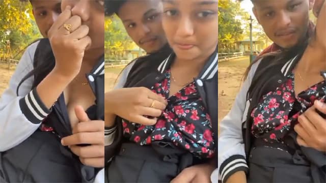 Sweet School Girl Boobs – Outdoor BF Play Hard MMS