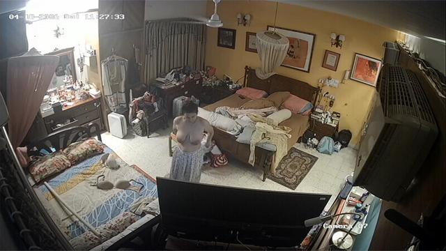 Desi Beautiful Bhabhi Changing Blouse On CCTV Cam