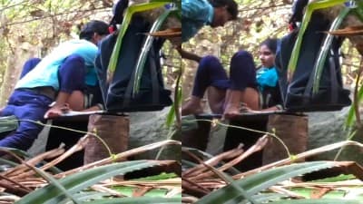 College Couple Quick – Outdoor Fucking