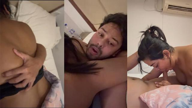 A horny Indian couple enjoying sex in a hotel room