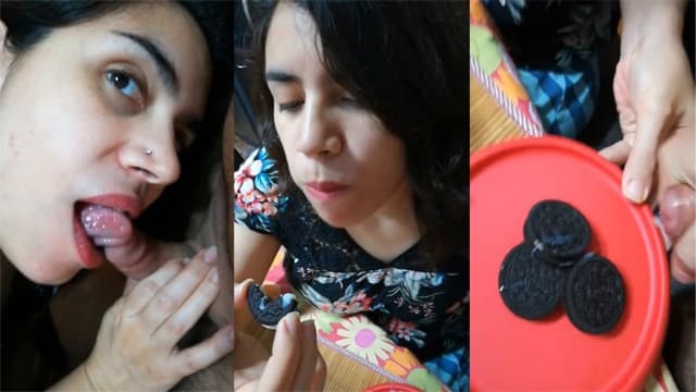 Cute Cousin Sister Giving Blowjob & Cream Biscuit Cum It