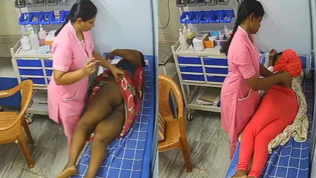 Tamil Aunty Clinic Ass Injection CCTV Viral Video