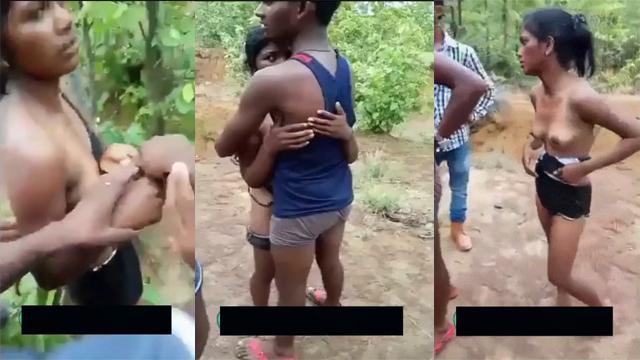 Desi Villagers caught couple lovers fucking in the bush